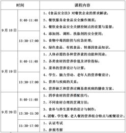 全国饭店餐饮业食品安全管理师与营养师 山西 培训班2019年9月18日 20日介休市举办